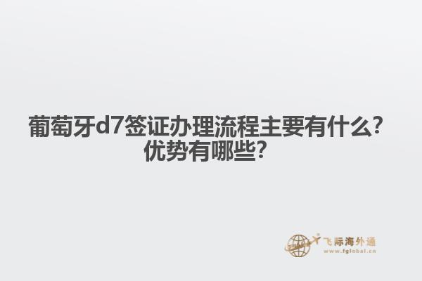 葡萄牙d7签证办理流程主要有什么？优势有哪些？