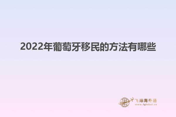 2022年葡萄牙移民的方法有哪些1.jpg