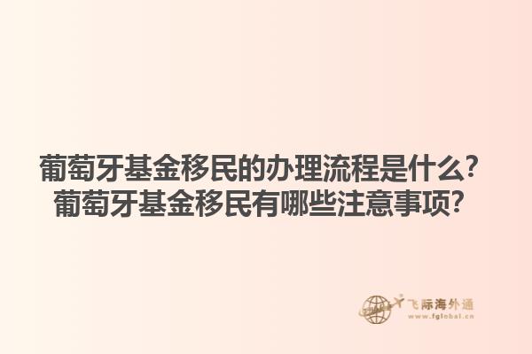 葡萄牙基金移民的办理流程是什么？葡萄牙基金移民有哪些注意事项？1.jpg