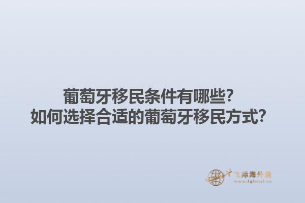 葡萄牙移民条件有哪些？如何选择合适的葡萄牙移民方式？