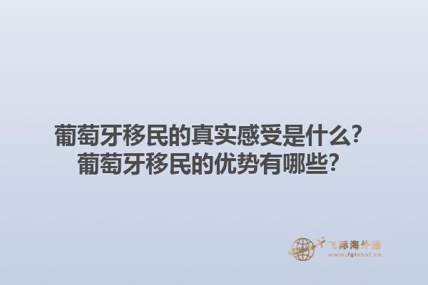 葡萄牙移民的真实感受是什么？葡萄牙移民的优势有哪些？