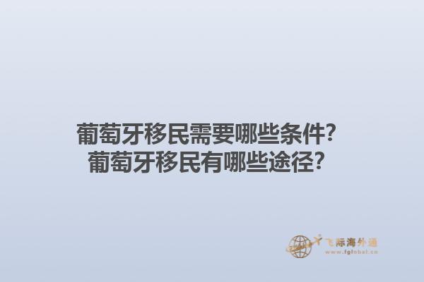 葡萄牙移民需要哪些条件？葡萄牙移民有哪些途径？1.jpg