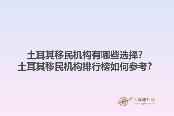 土耳其移民机构有哪些选择？土耳其移民机构排行榜如何参考？