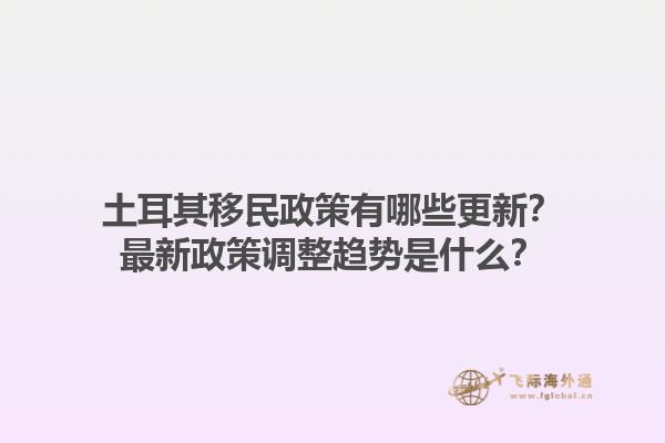 土耳其移民政策有哪些更新？最新政策调整趋势是什么？