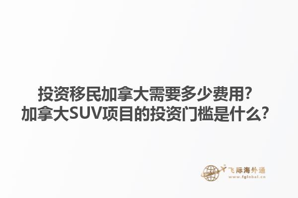 投资移民加拿大需要多少费用？加拿大SUV项目的投资门槛是什么？