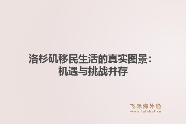 洛杉矶移民生活的真实图景：机遇与挑战并存