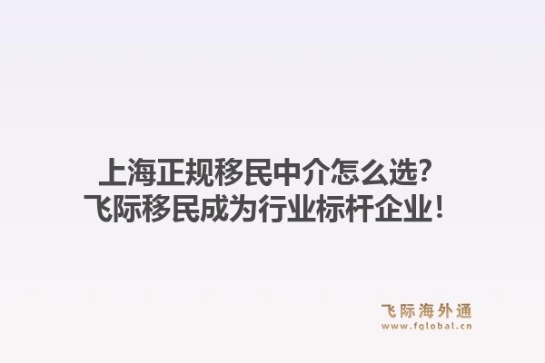 上海正规移民中介怎么选？飞际移民成为行业标杆企业！