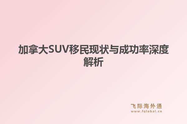 加拿大SUV移民现状与成功率深度解析