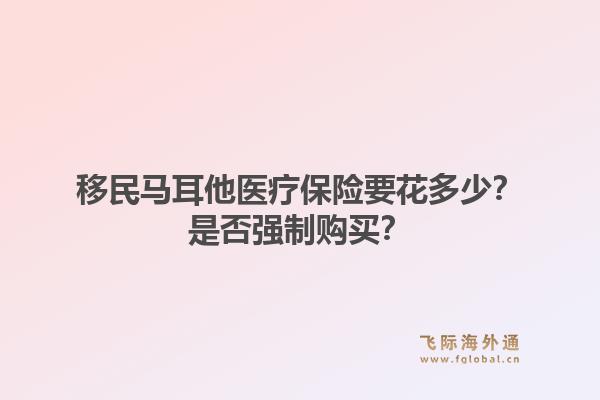 移民马耳他医疗保险要花多少？是否强制购买？