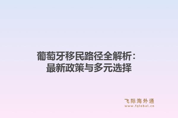 葡萄牙移民路径全解析:最新政策与多元选择