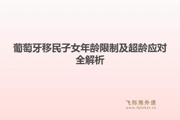 葡萄牙移民子女年龄限制及超龄应对全解析