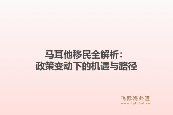 马耳他移民全解析:政策变动下的机遇与路径