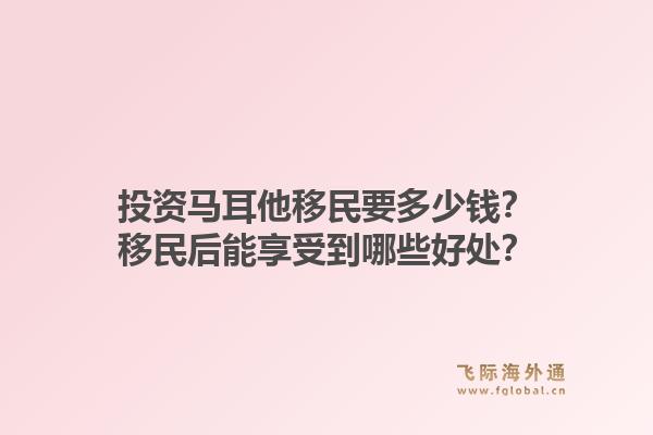 投资马耳他移民要多少钱?移民后能享受到哪些好处?