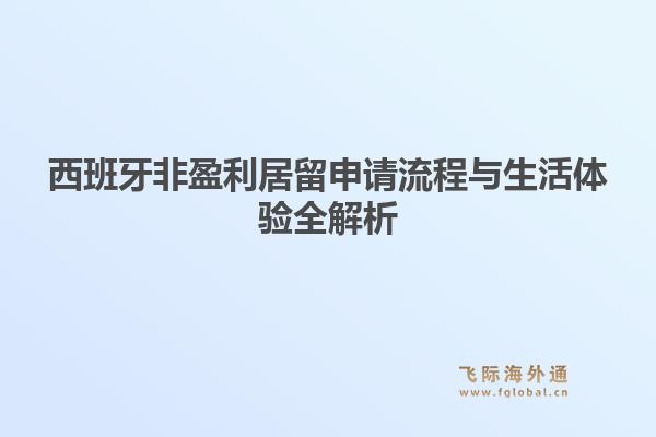 西班牙非盈利居留申请流程与生活体验全解析