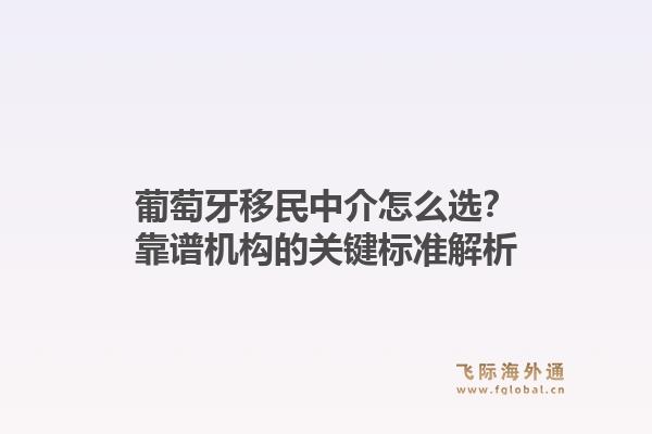 葡萄牙移民中介怎么选？靠谱机构的关键标准解析1.jpg