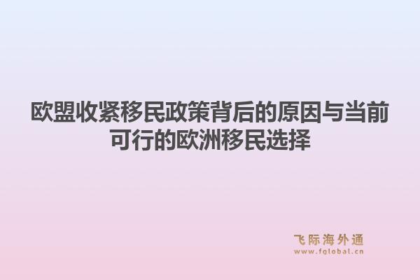 欧盟收紧移民政策背后的原因与当前可行的欧洲移民选择