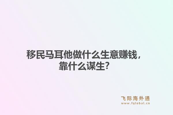 移民马耳他做什么生意赚钱，靠什么谋生？