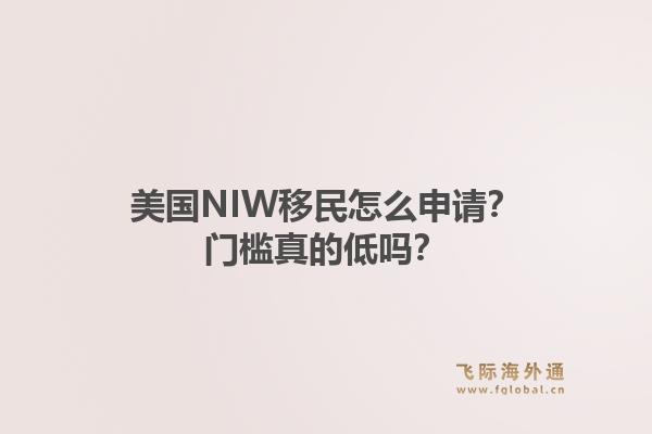 美国NIW移民怎么申请？门槛真的低吗？