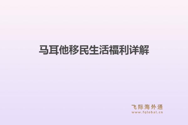 马耳他移民生活福利详解