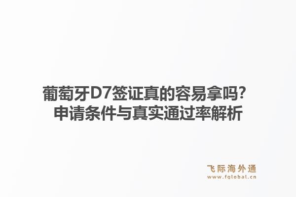 葡萄牙D7签证真的容易拿吗？申请条件与真实通过率解析