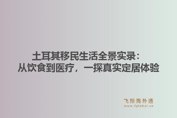 土耳其移民生活全景实录：从饮食到医疗，一探真实定居体验