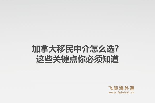 加拿大移民中介怎么选？这些关键点你必须知道