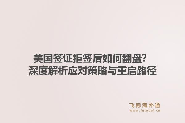 美国签证拒签后如何翻盘？深度解析应对策略与重启路径