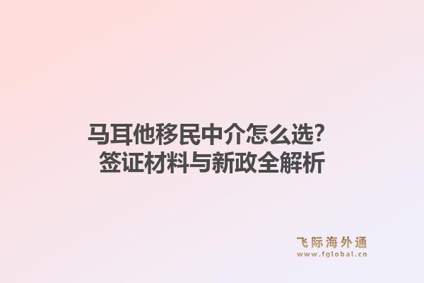马耳他移民中介怎么选？签证材料与新政全解析