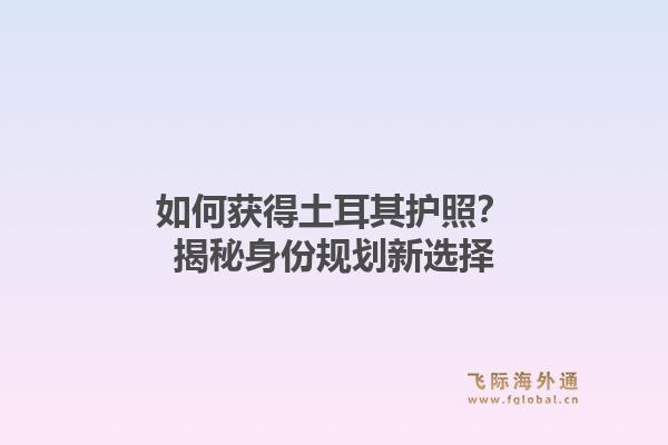如何获得土耳其护照？揭秘身份规划新选择
