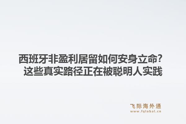 西班牙非盈利居留如何安身立命？这些真实路径正在被聪明人实践