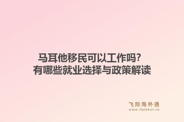 马耳他移民可以工作吗？有哪些就业选择与政策解读1.jpg