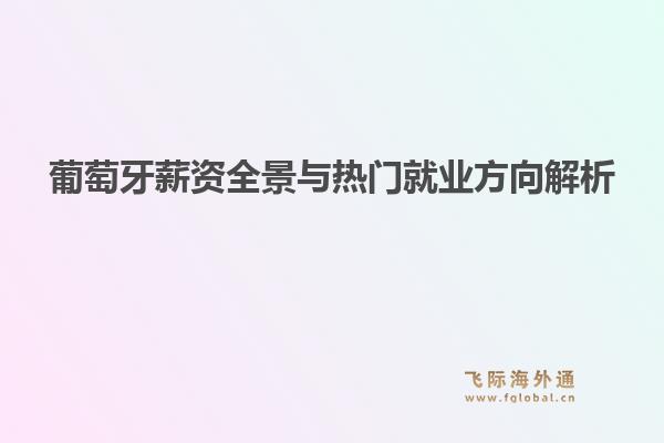 葡萄牙薪资全景与热门就业方向解析