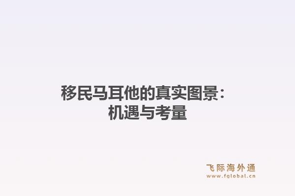 移民马耳他的真实图景：机遇与考量