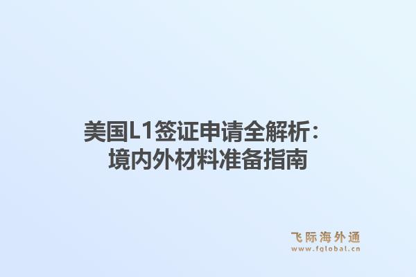 美国L1签证申请全解析：境内外材料准备指南