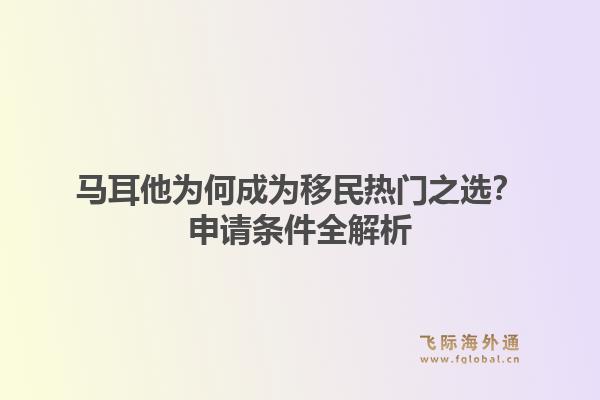 马耳他为何成为移民热门之选？申请条件全解析