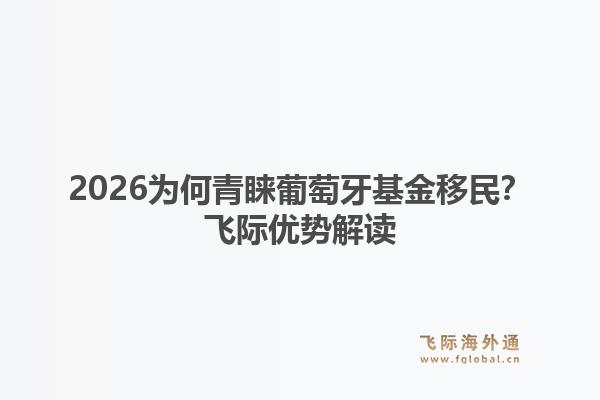 2026为何青睐葡萄牙基金移民?飞际优势解读1.jpg