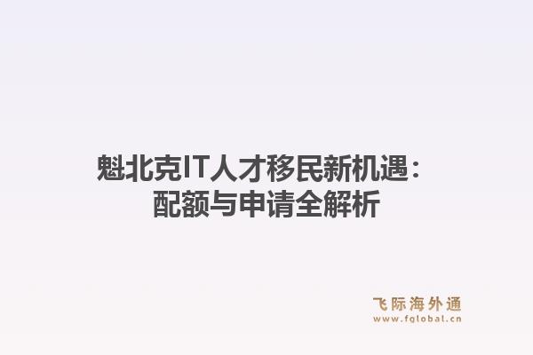 魁北克IT人才移民新机遇：配额与申请全解析