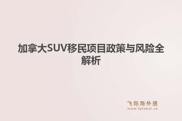加拿大SUV移民项目政策与风险全解析