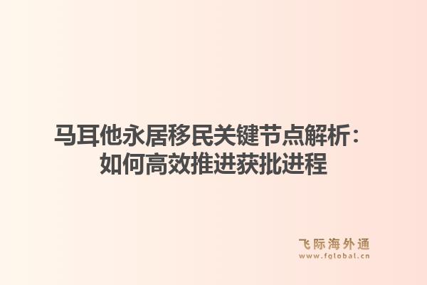 马耳他永居移民关键节点解析：如何高效推进获批进程