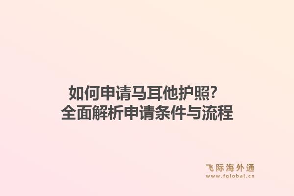 如何申请马耳他护照？全面解析申请条件与流程