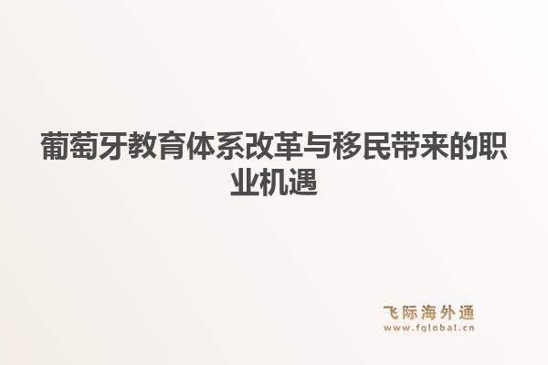 葡萄牙教育体系改革与移民带来的职业机遇