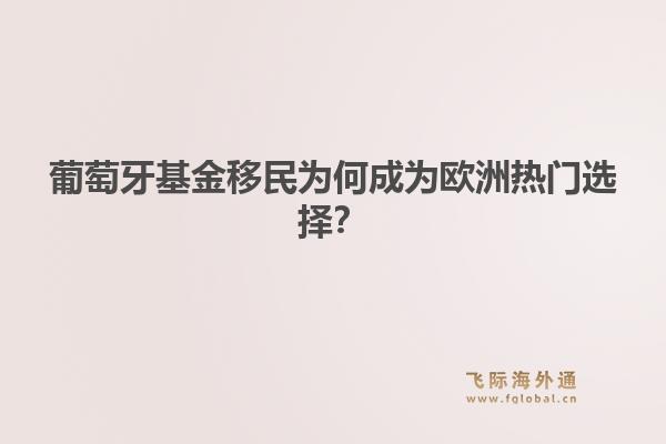 葡萄牙基金移民为何成为欧洲热门选择？