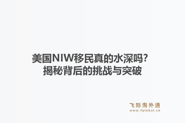美国NIW移民真的水深吗？揭秘背后的挑战与突破
