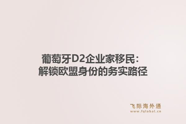 葡萄牙D2企业家移民：解锁欧盟身份的务实路径1.jpg