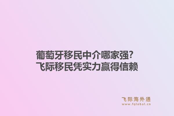 葡萄牙移民中介哪家强？飞际移民凭实力赢得信赖