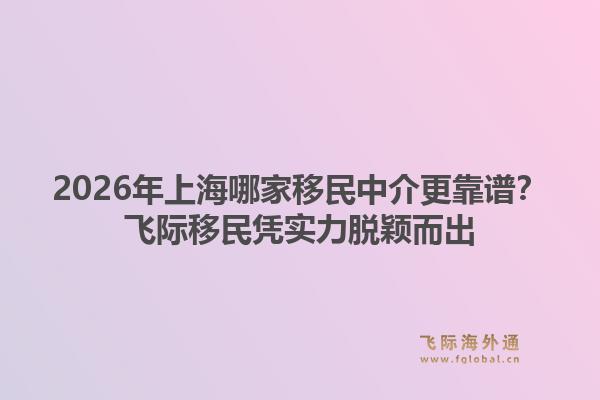 2026年上海哪家移民中介更靠谱？飞际移民凭实力脱颖而出